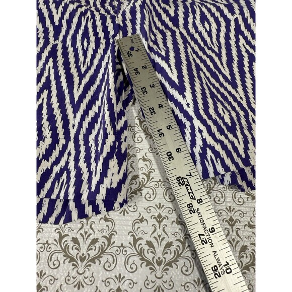 Women's J. McLaughlin Dawson Shorts Purple/White Diamond Print 3% Spandex Size 4 - Picture 5 of 9